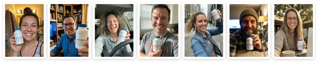 DentaBiome customer image strip shown in seller marketing
