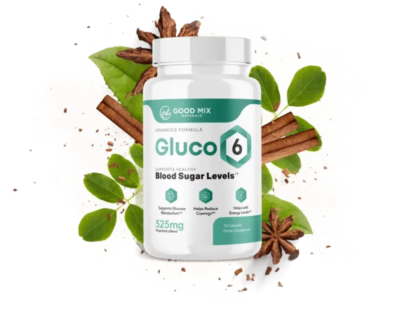 Gluco6 blood sugar support supplement bottle