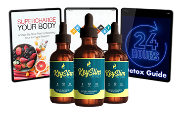 Three-bottle KeySlim Drops package